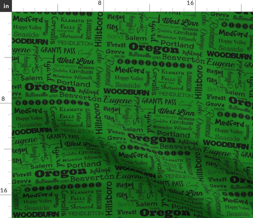 Cities of Oregon, green