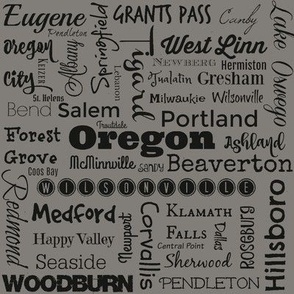 Cities of Oregon, taupe