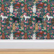 poodles fabric cute florals floral fabrics for dog lovers poodle owners will love this poodle fabric