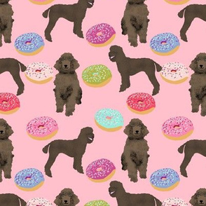 pink poodle  donut fabric cute pink poodles sweet dogs standard poodle fabric funny dogs fabric cute dog design