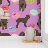 donuts purple dog fabric standard poodle design poodles fabric cute poodle design poodle fabric