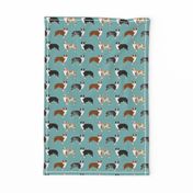 australian shepherds dogs cute blue merle dog red merle aussie dog fabrics cute fabric design