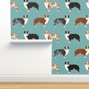 australian shepherds dogs cute blue merle dog red merle aussie dog fabrics cute fabric design