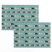 australian shepherds dogs cute blue merle dog red merle aussie dog fabrics cute fabric design