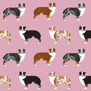 australian shepherd dogs cute pink dog breed fabric aussie owners will love this fabric cute holiday dog lovers gift