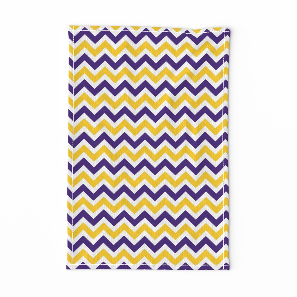 Purple and yellow team color Chevron