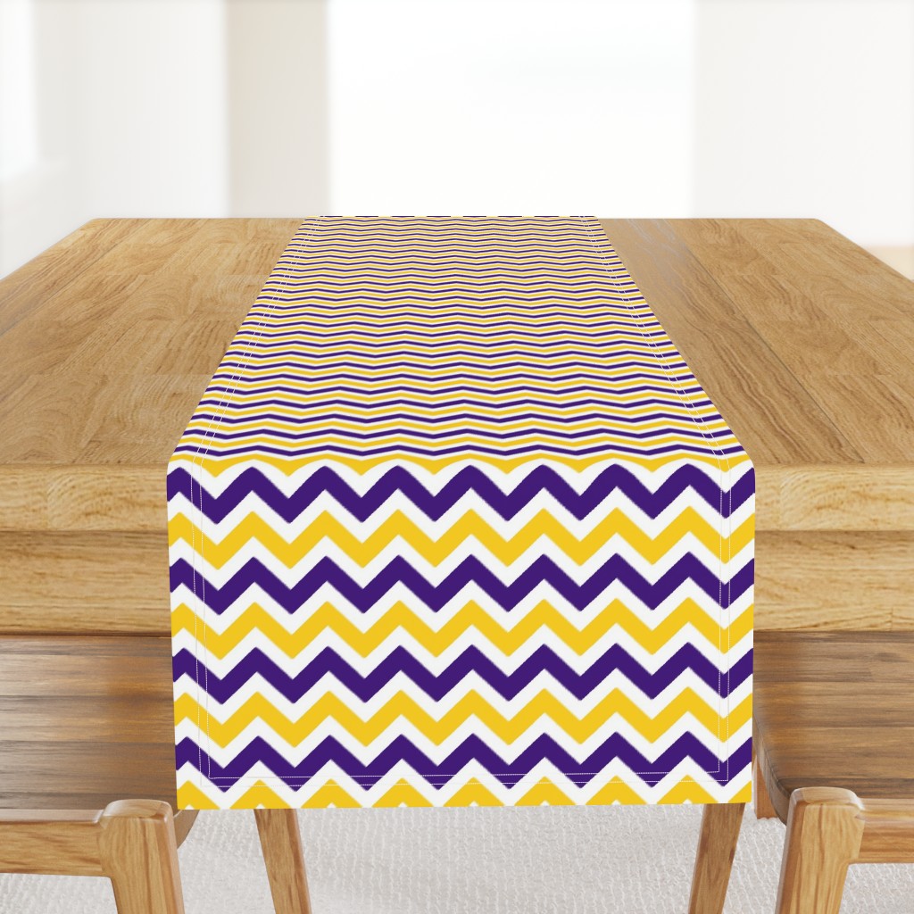 Purple and yellow team color Chevron