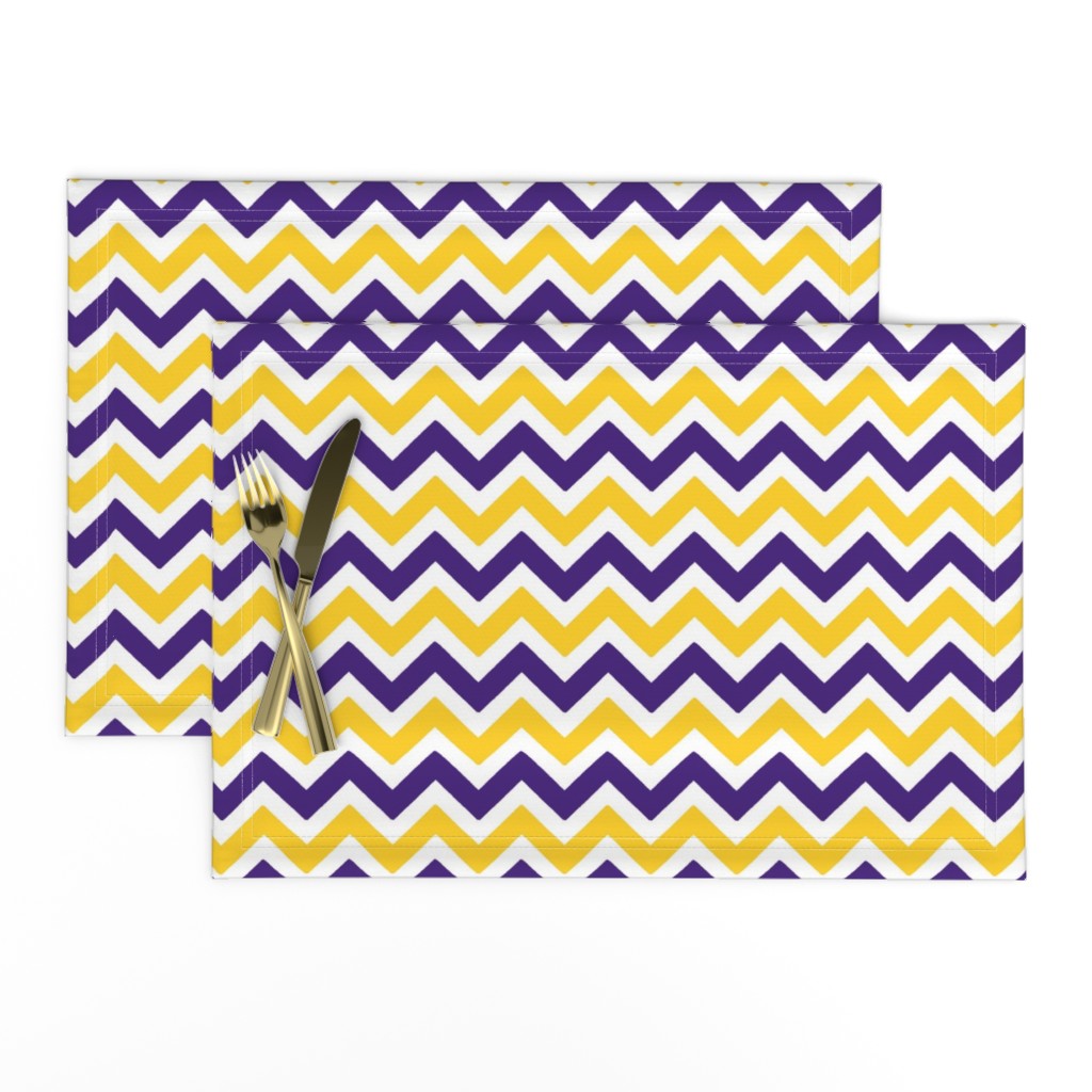 Purple and yellow team color Chevron