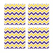 Purple and yellow team color Chevron