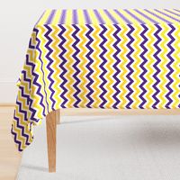 Purple and yellow team color Chevron