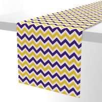 Purple and yellow team color Chevron