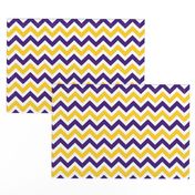 Purple and yellow team color Chevron