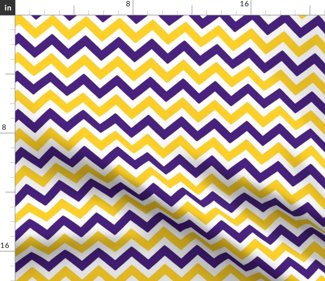 Purple and yellow team color Chevron