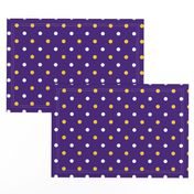 Purple and yellow team color Polka dot purple