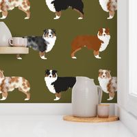 aussie dog cute australian shepherd dogs cute dog fabric red merle blue merle aussies black and tan aussie dog cute dog design