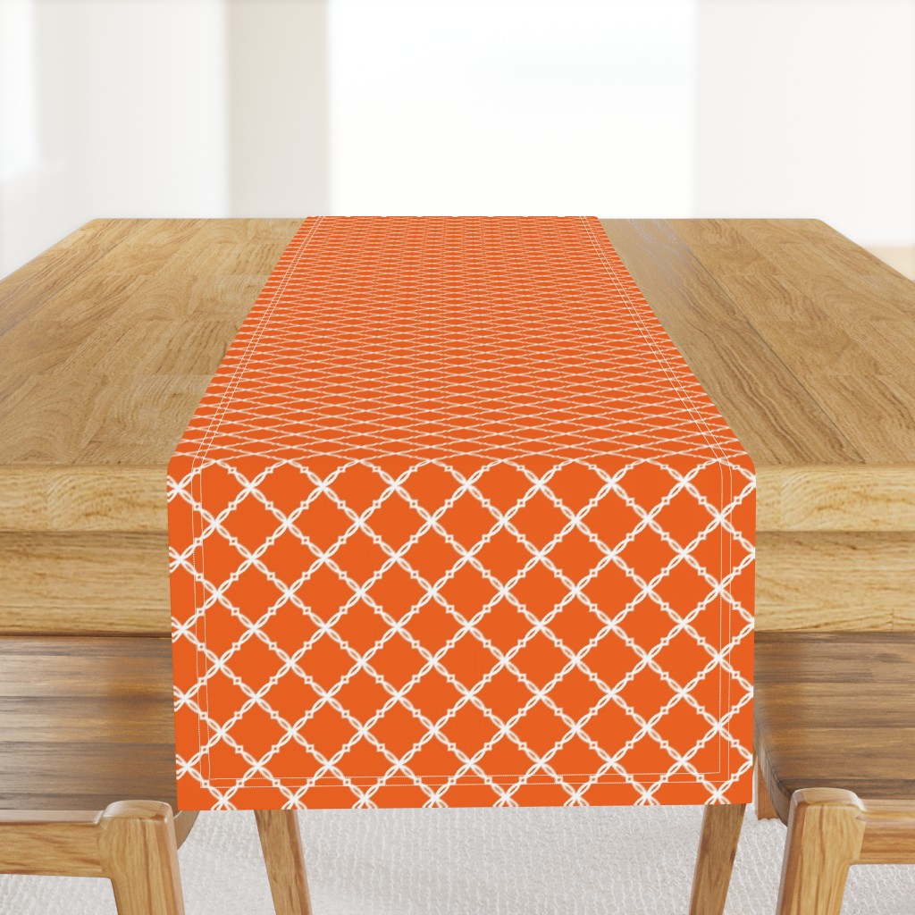 Navy and orange team color _Orange_Trellis