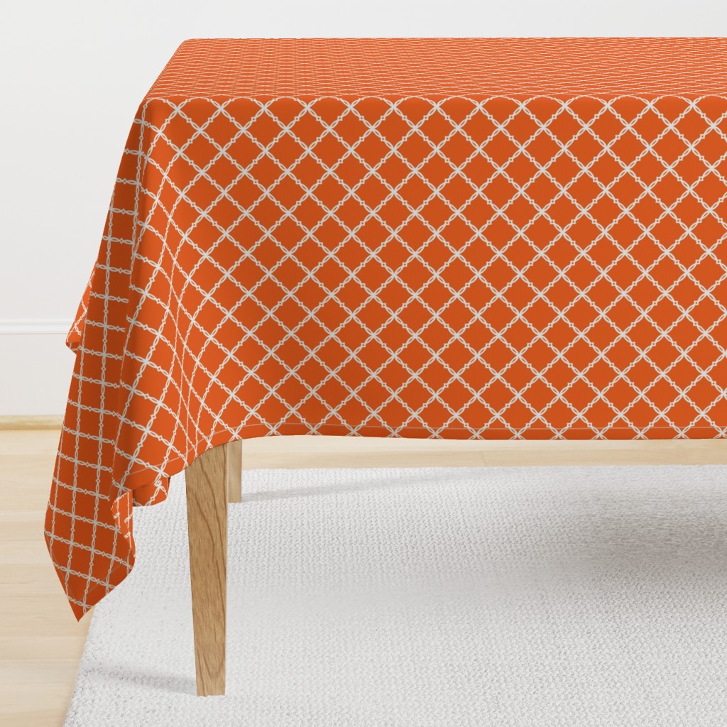 Navy and orange team color _Orange_Trellis