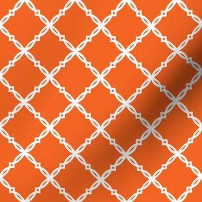 Navy and orange team color _Orange_Trellis