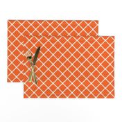 Navy and orange team color _Orange_Trellis