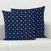 Navy and orange team color _Navy_Dot