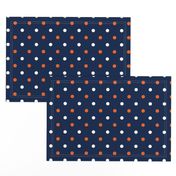 Navy and orange team color _Navy_Dot