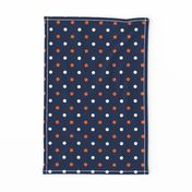 Navy and orange team color _Navy_Dot