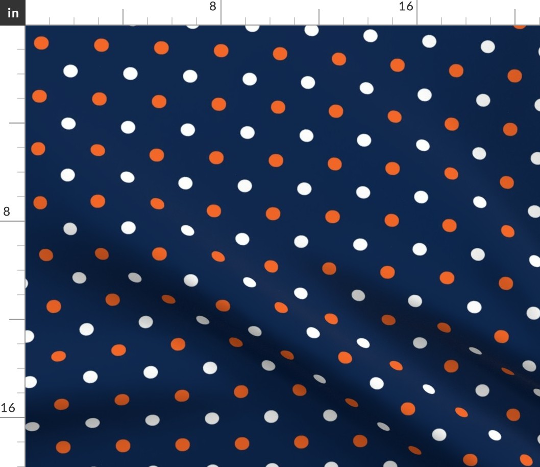 Navy and orange team color _Navy_Dot