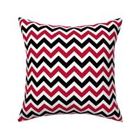 Red and black team color chevron
