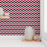 Red and black team color chevron