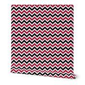 Red and black team color chevron