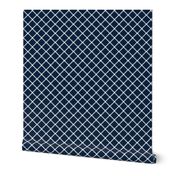 Blue and gold Team color Navy_Trellis