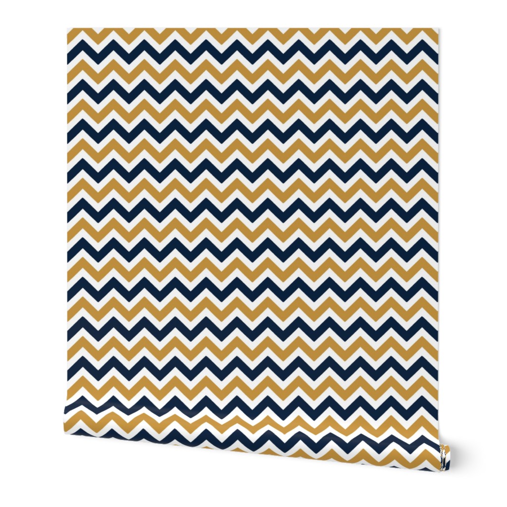 Blue and gold Team color Chevron