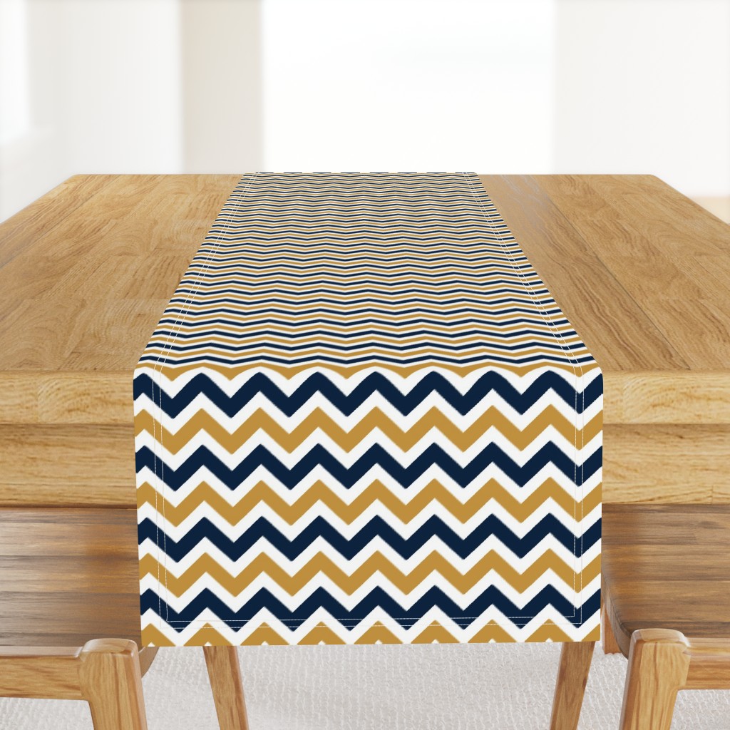 Blue and gold Team color Chevron