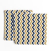 Blue and gold Team color Chevron