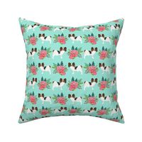 papillon dog fabric florals cute mint flower dogs best papillon dog designs cute papillons