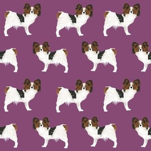 papillon dog toy spaniel dog fabric cute purple dog fabric purple papillons cute dog design