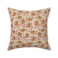 pomeranian cute pom dog cute pom pom dog design sweet pom dogs fabric florals pom fabric