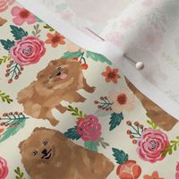 pomeranian cute pom dog cute pom pom dog design sweet pom dogs fabric florals pom fabric