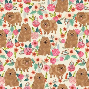 pomeranian cute pom dog cute pom pom dog design sweet pom dogs fabric florals pom fabric