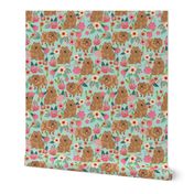 pomeranians cute pom dog fabric pom poms fabric sweet pom dog florals les fleurs fabric sweet pom dog fabric