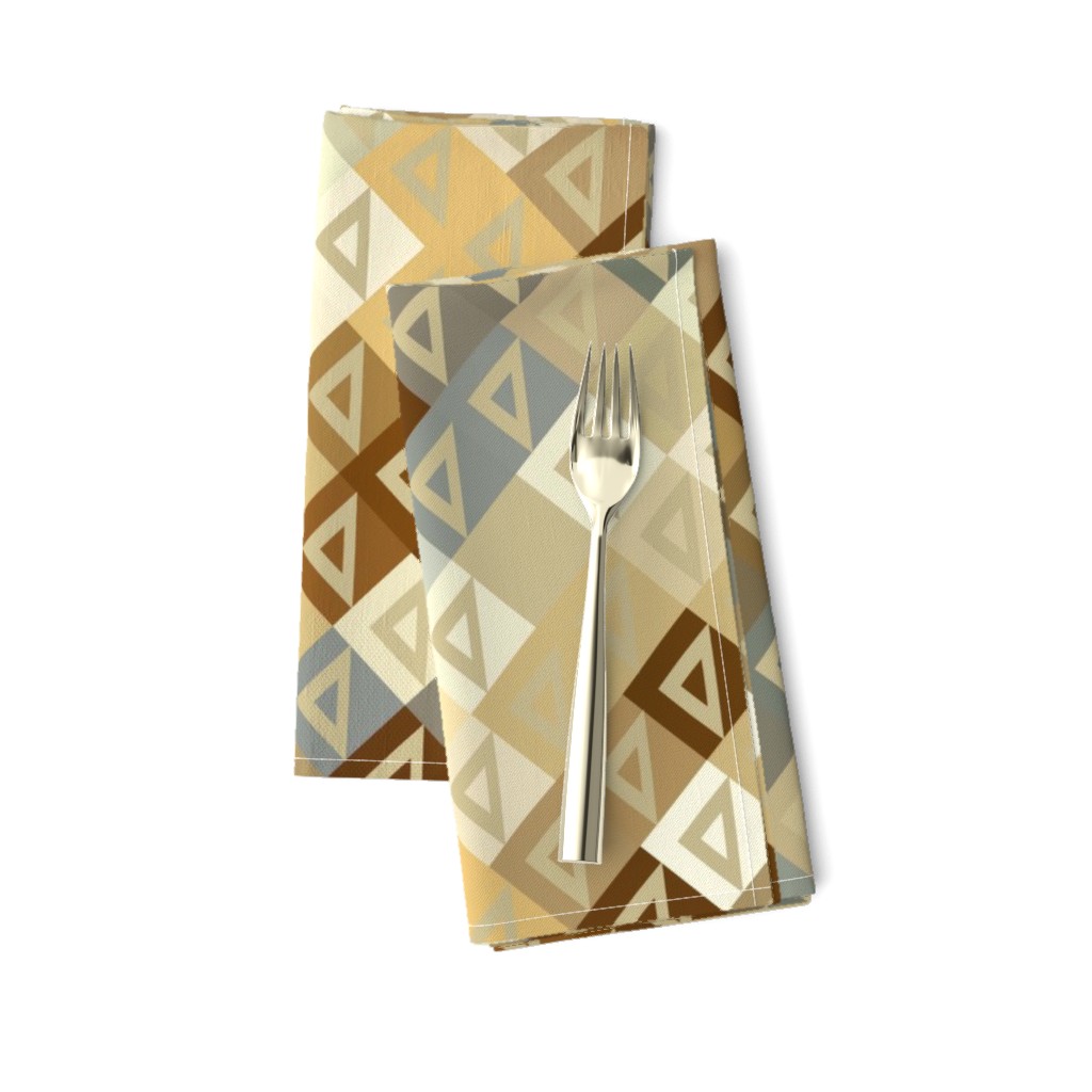 Modern Triangles in taupe and toast