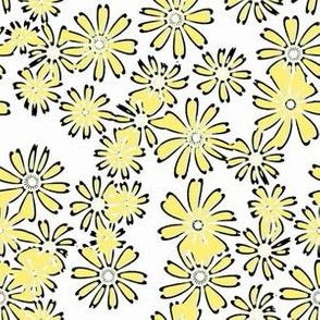 Cream and Sugar Daisies in yellow