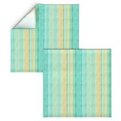 Doll Beach Stripe vertical faux linen in aqua