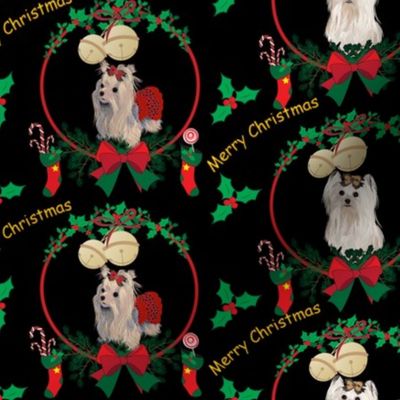 Yorkie - Leopard Christmas -Merry Christmas