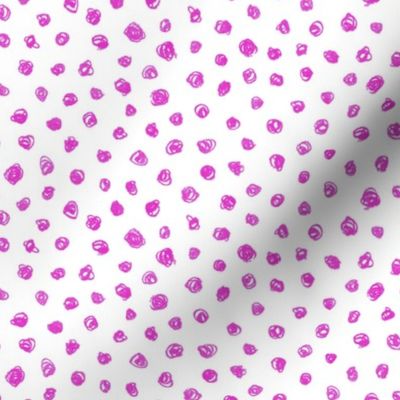 mad pink crayon polkadots