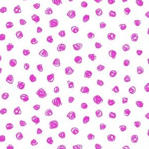 mad pink crayon polkadots