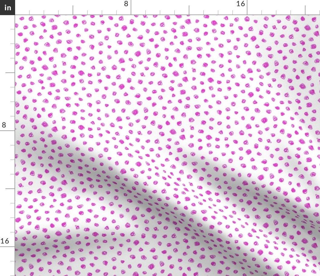 mad pink crayon polkadots