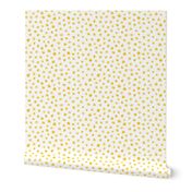 yellow crayon polkadots