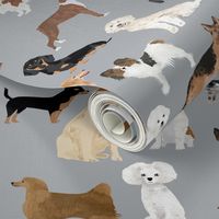 dogs grey fabric cute dog design best dogs grey fabric dogs dog breed fabric dog print dog pattern best dog design