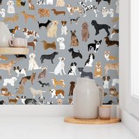 dogs grey fabric cute dog design best dogs grey fabric dogs dog breed fabric dog print dog pattern best dog design